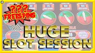 GIANT SLOTS SESSION: Massive Free Spins on High and Mighty!!