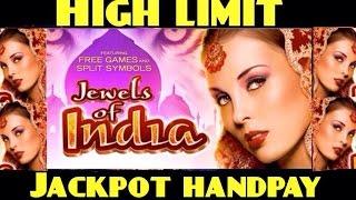 ** HIGH LIMIT JACKPOT ** JEWELS OF INDIA slot machine JACKPOT HANDPAY!