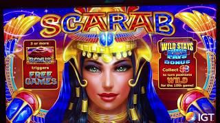 SCARAB SLOT MACHINE•NEW! PLAYING AT CASINO•ZEUS UNLEASHED•FOUR WINDS CASINO (IGT)