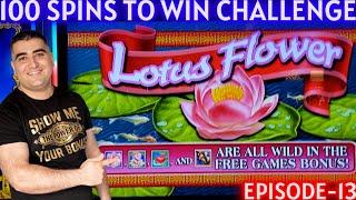 High Limit Lotus Flower & Cleopatra Slots - 100 Spins To Win Challenge | Episode-13