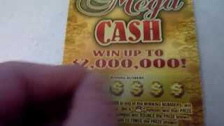 WINNING TICKET "Mega Cash" $10 Illinois Lottery ticket with $2 Million dollar jackpot