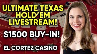 LIVE: Ultimate Texas Hold’em!! $1500 Buy-in!! ⋆ Slots ⋆
