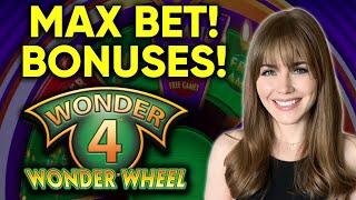 Wild Panda Timberwolf Deluxe And Buffalo BONUSES! Wonder 4 Slot Machine!