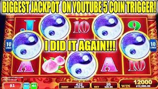 RARE 5 COIN TRIGGER! BIGGEST JACKPOT ON YOUTUBE ON RED FORTUNE