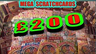 £200 SCRATCHCARDS"MONPOLY"FRUITY £500"TRIPLE JACKPOT"WIN ALL"EMERALD DOUBLER"MONEY SPINNER"£100 LOAD