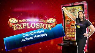 JACKPOT HANDPAY on Dancing Drums Explosions !! That was HOT !!