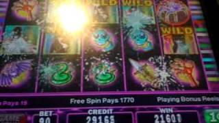 Elvira's secret slot machine bonus win
