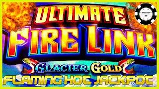 •HIGH LIMIT Ultimate Fire Link Glacier Gold HANDPAY JACKPOT •$50 MAX BET BONUS ROUND Slot Machine