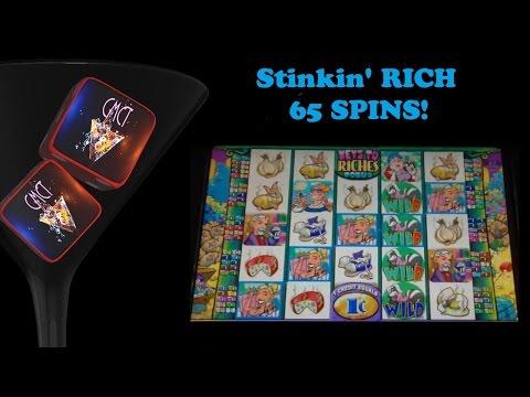 STINKIN' RICH - 65 Spins! - IGT Slot Machine Bonus Win!