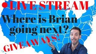 • LIVE STREAM • Where is Brian going Next • Giveaways + Chat + More!