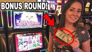 $100 Kitty Glitter Bonus Round with Melissa | Slot Ladies