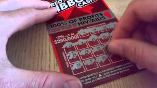 NEW! WIN $250,000 RED RIBBON CASH HIV/AIDS SCRATCH OFF FROM ILLINOIS LOTTERY.