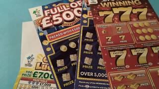James Scratchcard Pick....2x full of £500's..Winning 777..& more(Tuesday)