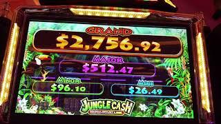 Aruze Jungle Cash HUGE WIN! Progressive Jackpot max Bet @ Baha Mar slot machine pokie