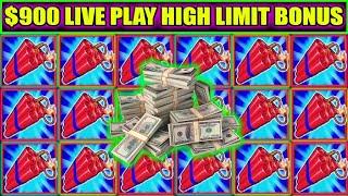 $900 HIGH LIMIT LIVE PLAY! Bonus Money Blast Slot Machine