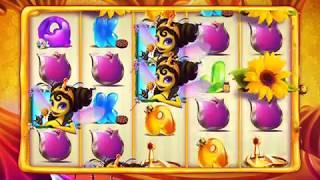 HONEY WINS Video Slot Casino Game with a HONEYCOMB CASTLE FREE SPIN BONUS