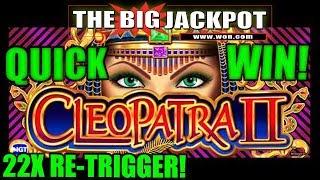•️ NEVER BEFORE SEEN! •️ QUICK WIN on CLEOPATRA 2 BONUS ROUND with Re Trigger up to 22x!!!
