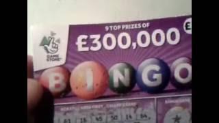 WIN on..NEW OUT...Purple BINGO Now with a BONUS Game..Scratchcard