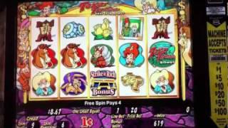 Texas Tina Slot Texas Tornado Free Spin and Retrigger Bonus Game ($0.20 Bet)