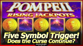 Pompeii Rising Jackpots Slot - 5-Coin Bonus Symbol Trigger!  Does the Curse Continue!?