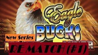 •NEW SERIES•RE MATCH !! (#1)• EAGLE BUCKS Slot machine•$2.50 Bet