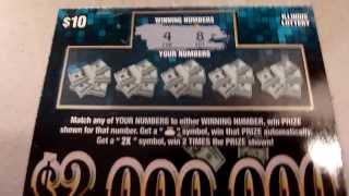 $2,000,000 Extravaganza - Illinois $10 Instant Lottery Scratchcard Ticket