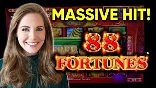 MASSIVE HIT! SUPER Rare Top Symbol WIN!! 88 Fortunes Slot Machine! BONUSES