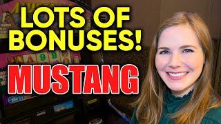 Lots Of BONUSES! Mustang Slot Machine!