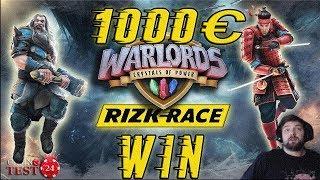 1000€ Warlords: Crystals of Power Rizk Race win live on stream!