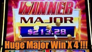Huge Slot Win! Quick Fire Flaming Jackpots Major X 4!! $2 bet nets over $800!!