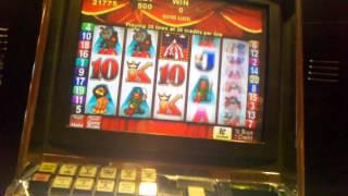 Pt 1 DRUNK LIVEPLAY Aristocrat Roll up Max bet Slot Group pull $5 max bet free spin