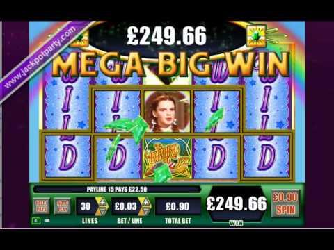 £588 MEGA BIG WIN (653 X STAKE) ON WIZARD OF OZ SLOT GAME™ AT JACKPOT PARTY®
