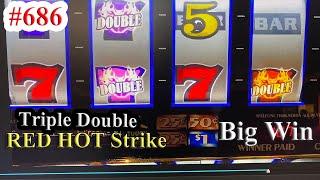 Triple Double RED HOT Strike $1/ 9 Lines@ San Manuel Casino 赤富士スロット, 面白スロット, 勝利のスロット (#686)