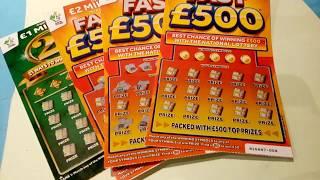 FAST 500..."21 GREEN"...FAST 500...MILLIONAIRE 7's...FAST 500..Scratchcards..