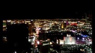 Stratosphere Tower Las Vegas - Overview of the Las Vegas Strip at NIGHT - XMAS 2012