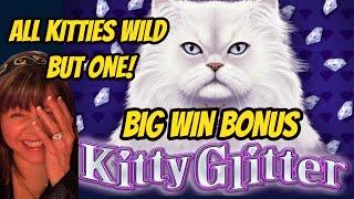 Big Win Kitty Glitter Bonus-All the Kitties but 1 are Wild!