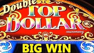 Double TOP Dollar - (All X2 Features!) HIGH DENOM. - BIG WIN! - Slot Machine Bonus