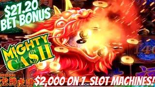 High Limit MIGHTY CASH Slot Machine $25 Bet Bonus | High Limit CASH MACHINE Slot | SE-6 | EP-11