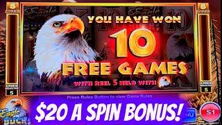 High Limit Thunder Cash & Eagle Bucks Slot Machine Bonuses Won | Live Slot Play At Casino | EP-5