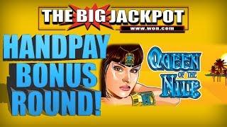 BONUS ROUND HANDPAY! • NICE HIT on QUEEN OF THE NILE • w/ The Big Jackpot