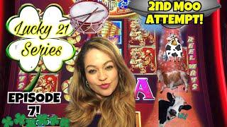 •DANCING DRUMS• •LUCKY 21 SERIES GAME!• & 2ND ATTEMPT ON ••PLANET MOOLAH••
