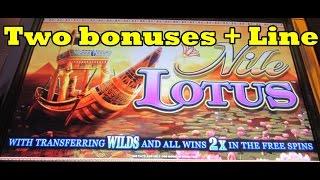 WMS - Nile Lotus Collection!  Bonuses + Line Hit!