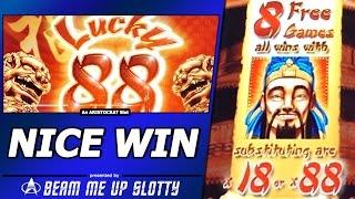 Lucky 88 Slot Bonus - Free Spins, Nice Win