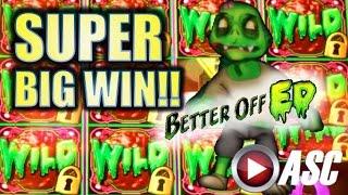 •SUPER BIG WIN!!• BETTER OFF ED | OMG! RETRIGGER!! MAX BET Slot Machine Bonus (Bally)