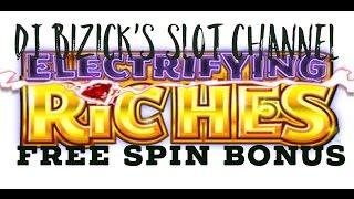 Electrifying Riches Slot Machine ~ FREE SPIN BONUS ~ HAPPY NEW YEAR! • DJ BIZICK'S SLOT CHANNEL
