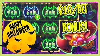 HIGH LIMIT SUPERLOCK Lock It Link Cats Hats & Bats HAPPY HALLOWEEN Slot Machine Casino