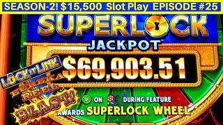 SUPERLOCK Jackpot Lock It Link EUREKA Slot Machine Bonus | Season 2 EPISODE #25