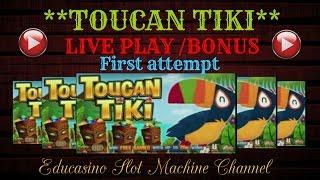 **LIVE PLAY** TOUCAN TIKI **FIRST ATTEMPT / BONUS** BY BALLY SLOTS