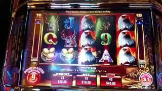 $10 bet BIG WIN High Limit Ainsworth Eagle Bucks Slot machine Free Spins
