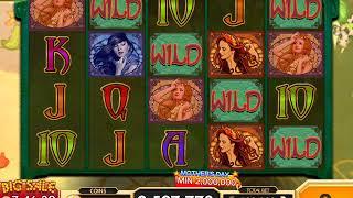 FOUR CHARMS Video Slot Casino Game with a RETRIGGERED FREE SPIN BONUS